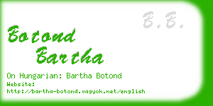 botond bartha business card